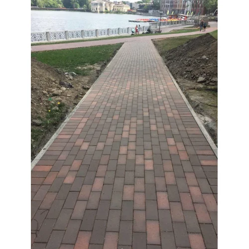 ГЛАЗГО темно-красный флэш, клинкер тротуарный, ЛСР — фото 1, Клинкерная брусчатка
