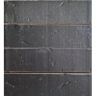 Клинкерный кирпич черный графит Базальт 6 Рустика  эконом 250x120x65,  Керамейя