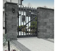 Камень для столба забора 4х секционный, графит, 360х360х180, Semmelrock