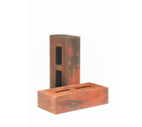 Кирпич облицовочный гиперпрессованный пустотелый «Гладкий» Красно-чёрный КСПГ46