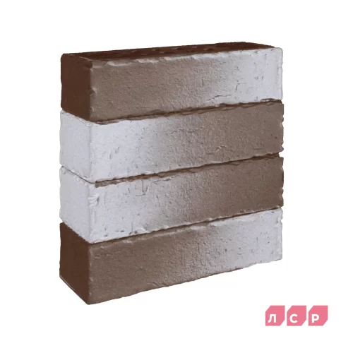 Клинкерный кирпич коричнево-белый 250x85x65 Нарвик, винтаж, в Пинске