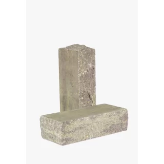 Кирпич облицовочный гиперпрессованный полнотелый тычковый «Дикий камень» графитово-зеленый КСЛБ67