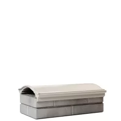 Парапет полимеркомпозитный с посадкой 200/225/255мм на кирпич, бежевый, MONBLAN