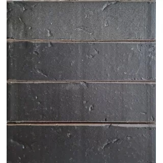 Клинкерный кирпич черный графит Базальт 6 Рустика  эконом 250x120x65,  Керамейя