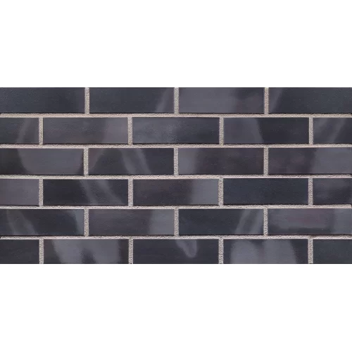 Клинкерная плитка 32 Black pearl, черная 240х71х10, King Klinker