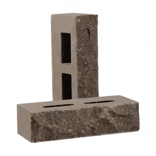 Купить Кирпич облицовочный гиперпрессованный пустотелый фактурный "Дикий камень" ГРАФИТ КСПА6.