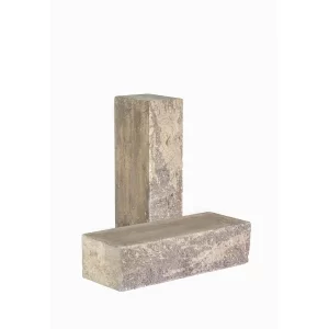 Кирпич облицовочный гиперпрессованный полнотелый тычковый «Дикий камень» серо-графитовый КСЛА16