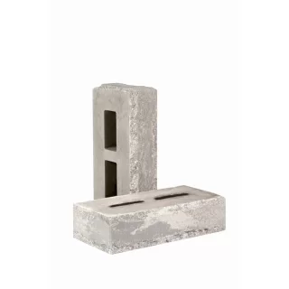 Кирпич облицовочный гиперпрессованный пустотелый тычковый «Зигзаг» серо-графитовый КСПЕ16-Ф