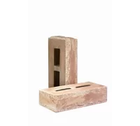 Кирпич облицовочный гиперпрессованный пустотелый тычковый «Зигзаг» серо-коричневый КСПЕ15-Ф