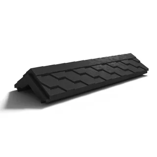 Парапет полимеркомпозитный с посадкой 130мм на полкирпича, чёрный, EVEREST