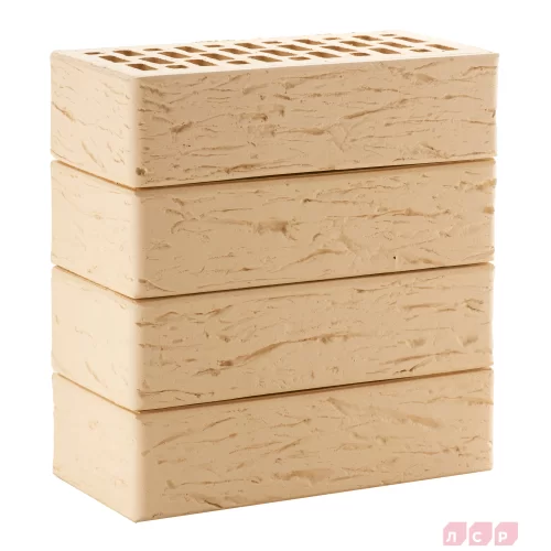 Кирпич керамический бежевый, поверхность рустик, ЛСР Пинск