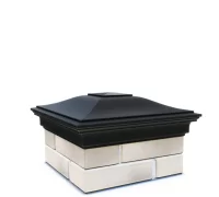 Колпак полимеркомпозитный MONBLAN с посадкой 385х385 на полтора кирпича, чёрный