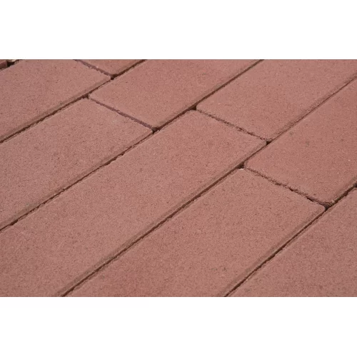 Плитка тротуарная КРАСНОГО цвета на белом цементе, 40-50мм, коллекция Profi