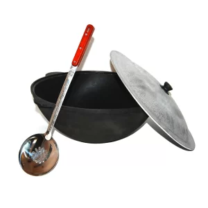 Казан на 8л, с крышкой и шумовкой