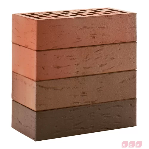 Кирпич керамический красный флэш, поверхность рустик, ЛСР Витеск