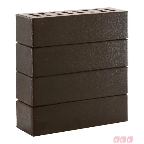 Облицовочный клинкерный кирпич Рейкьявик черный глянец 250x85x65, серия Обсидиан, ЛСР в Бресте