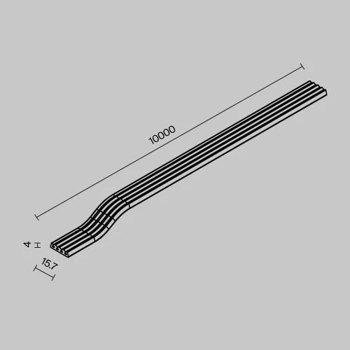 Токоведущая лента 10м Exility IP черный O-TR002-PW-10M — фото 4, Аксессуары и комплектующие для уличной трековой системы освещения Exility IP, Maytoni