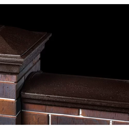 Парапет полимеркомпозитный с посадкой 130мм на полкирпича, коричневый, 