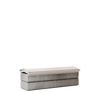 Парапет полимеркомпозитный с посадкой 130мм на полкирпича, бежевый, MONBLAN