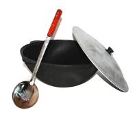 Казан на 8л, с крышкой и шумовкой