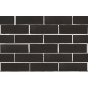 Клинкерный кирпич черный матовый РЕЙКЪЯВИК, гладкий, серия Обсидиан, ЛСР