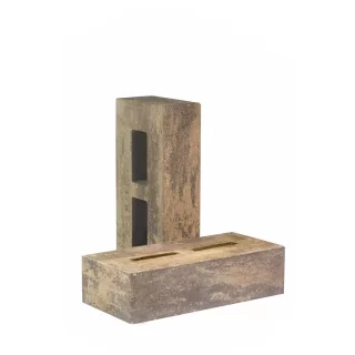 Кирпич облицовочный гиперпрессованный пустотелый гладкий серо-графитовый КСПГ16