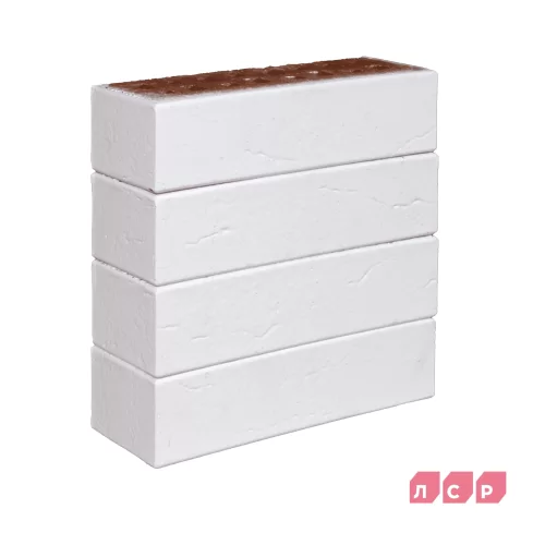 Клинкерный кирпич белый 250x85x65 Вернамо, винтаж, серия Обсидиан,  ЛСР