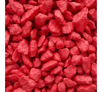 Щебень окрашенный мраморный, ярко-красный, 5-10мм (20кг) ЩОкрс