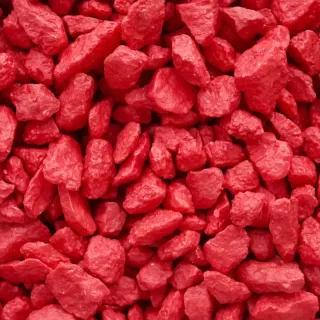 Щебень окрашенный мраморный, ярко-красный, 5-10мм (20кг) ЩОкрс