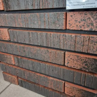 Клинкерный кирпич Рустика LF290 графит 8,  Керамейя