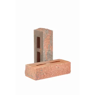 Кирпич облицовочный гиперпрессованный пустотелый тычковый «Гранит» красно-графитовый КСПТ46