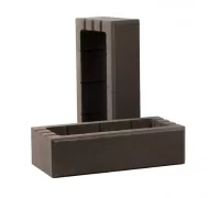 Блок для забора пролетный декоративный ГРАФИТ (ТБЛОК-П6)