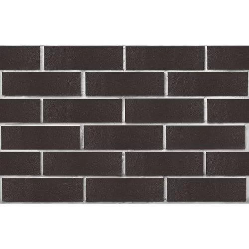 Облицовочный клинкерный кирпич Рейкьявик черный глянец 250x85x65, серия Обсидиан, ЛСР в Минске