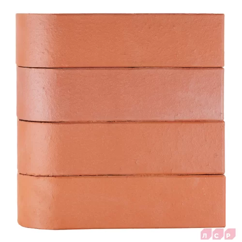 Красный радиусный лицевой полнотелый 250х120х65, 1NF, R-60, керамический кирпич ЛСР