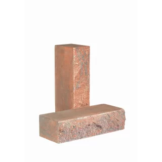 Кирпич облицовочный гиперпрессованный полнотелый фактурный «Дикий камень» красно-графитовый КСЛA46