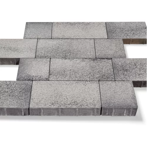 Купить Польская плитка тротуарная графитово-белая, 250х250х60, Umbriano, Semmelrock - фото: 5