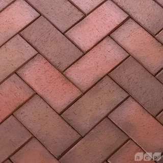 НОТТИНГЕМ красный флэш, 200х100х50, клинкер тротуарный, ЛСР