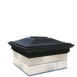 Колпак полимеркомпозитный MONBLAN с посадкой 385х385 на полтора кирпича, чёрный