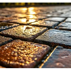 Покрытие акрилом при производстве тротуарной плитки