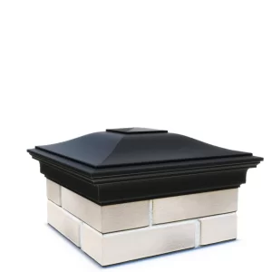 Колпак полимеркомпозитный MONBLAN с посадкой 385х385 на полтора кирпича, чёрный