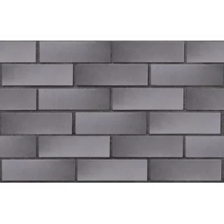 Клинкерный кирпич серый с серебром ХАРСТАД, гладкий, серия Обсидиан,  ЛСР
