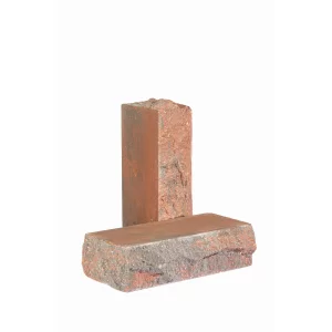 Кирпич облицовочный гиперпрессованный полнотелый тычковый «Дикий камень» красно-графитовый КСЛБ46