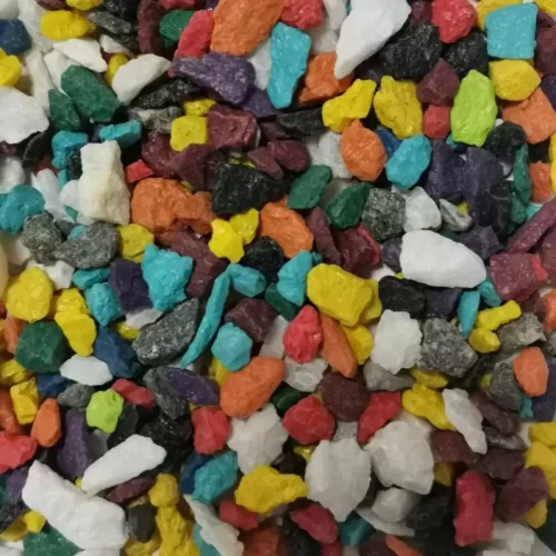 Купить Щебень окрашенный мрамор-гранит, микс, 5-10мм (20 кг) ЩОмикс