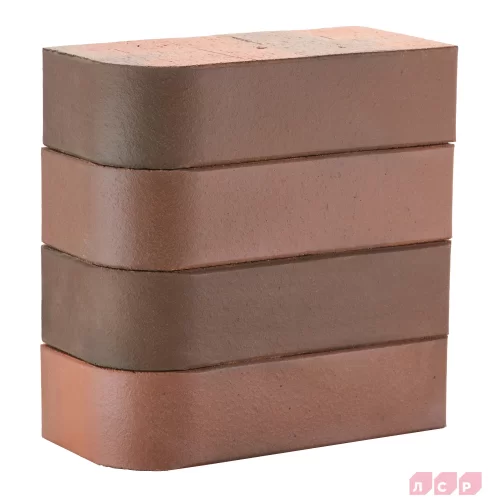 Красный флэш лицевой закругленный полнотелый керамический кирпич производства ЛСР на печь