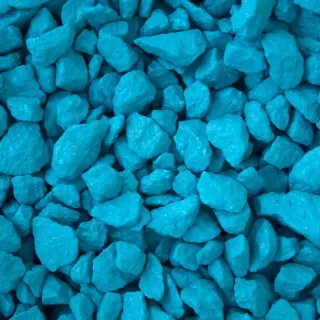 Щебень окрашенный мраморный, бирюзовый, 5-10мм (20 кг) ЩОбир