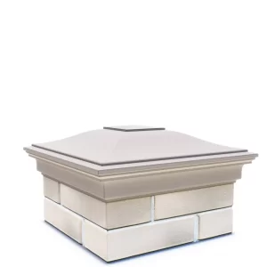 Колпак полимеркомпозитный MONBLAN с посадкой 385х385 на полтора кирпича, бежевый