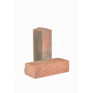 Кирпич облицовочный гиперпрессованный полнотелый гладкий тычковый красно-графитовый КСЛТ46