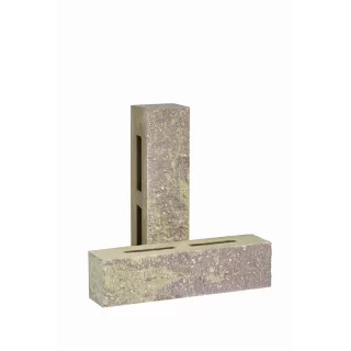 Кирпич облицовочный гиперпрессованный пустотелый фактурный "Гранит" графитово-зеленый КУПФ-М67