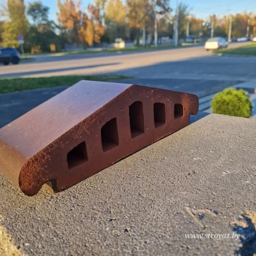 Купить Профильный кирпич двухскатный большой коричневый, 310х130х85, King Klinker - фото: 4
