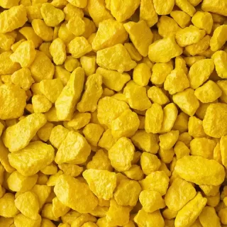 Щебень окрашенный мраморный, желтый, 5-10мм (20кг) ЩОжел